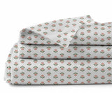 Printed Linen Sheet Set – 100% Linen Bedding