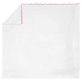 400TC Cotton Scallop Embroidery Sateen Solid Top Sheet