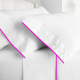 400TC Embroidery Cotton Sateen Solid Top Sheet