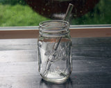 Individual Stainless Steel & Glass Straws for Mason Jars