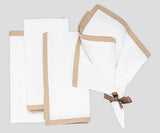 Cotton Dinner Napkins Set of 4 – Piping Trim