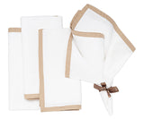 Beige Border Napkins Set of 4