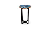 Azul Agate Accent Table Blue