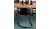 Freeman Dining Chair Onyx Black Leather - Set Of Two