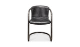 Freeman Dining Chair Onyx Black Leather - Set Of Two