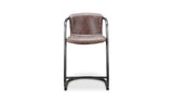 Freeman Counter Stool Grazed Brown Leather - Set Of Two