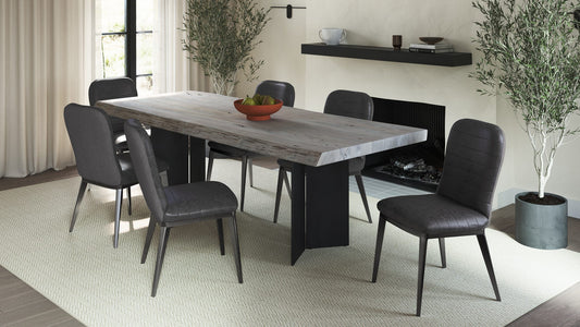 Shelton Dining Chair Nimbus Black Leather-Set Of Two