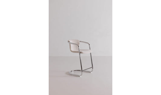 Freeman Chrome Frame Counter Stool Blended Cream - Set Of Two
