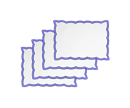Embroidery Table Mats - Royal Blue Placemats