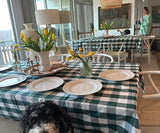 Green Checkered Tablecloth