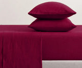 Burgundy Linen Sheet Set – 100% Linen