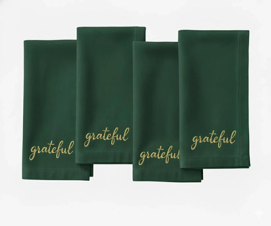 Grateful Embroidered Napkins