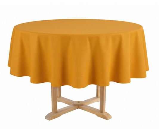 Mustard Yellow Round Tablecloth