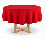 Cotton Red  Round Tablecloth