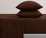 Brown Linen Sheet Set