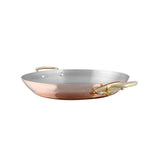 Mauviel M'Heritage M'150 B Copper Paella Pan With Brass Handles, 13.8-In