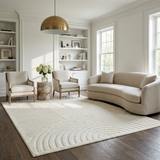 Deron White Washable 3D Rug