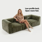 Philo Chenille Low Profile Modular Sectional Sofa (4-Seater+Ottoman)