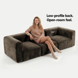Philo Chenille Low Profile Modular Sectional Sofa (4-Seater+Ottoman)