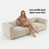 Philo Chenille Low Profile Modular Sectional Sofa (4-Seater+Ottoman)