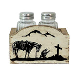 Praying Cowboy Salt & Pepper Shaker Set, 6 MOQ