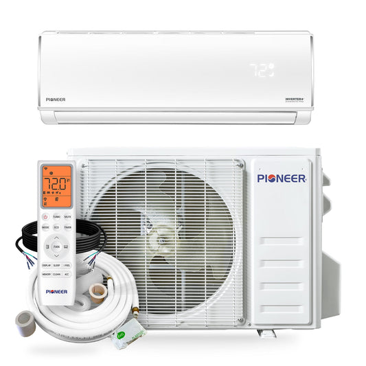 Pioneer® Diamante Pro™ 12,000 BTU 20 SEER2 115V High-Wall Ductless Mini-Split Air Conditioner Inverter Heat Pump with 16 Ft. Kit