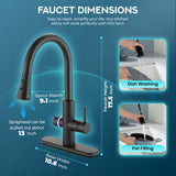 ANZZI Sunset 4-in-1 Faucet: Cold, Filtered, Instant Hot & Boiling Water Dispenser, Pull-Out Sprayer, Digital Tank Control, ETL Certified
