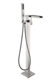 ANZZI Union Floor Mount Tub Filler (41" H), 2-Handle Control, 60" Hand Sprayer, Solid Brass, cUPC Certified, Various Finishes