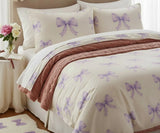 Bow Pattern Bed Sheet Set – 100% Cotton
