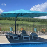 PURPLE LEAF Outdoor Sun Heavy Duty Large Cantilever Umbrella with Base