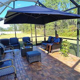 PURPLE LEAF Outdoor Sun Heavy Duty Large Cantilever Umbrella with Base