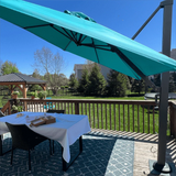 PURPLE LEAF Outdoor Sun Heavy Duty Large Cantilever Umbrella with Base