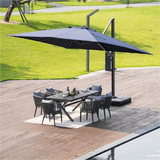PURPLE LEAF Outdoor Sun Heavy Duty Large Cantilever Umbrella with Base