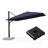 PURPLE LEAF Outdoor Sun Heavy Duty Large Cantilever Umbrella with Base