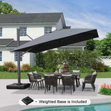 PURPLE LEAF Outdoor Sun Heavy Duty Large Cantilever Umbrella with Base