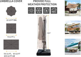 PURPLE LEAF Cantilever Umbrella Cover with Zipper Out Door Umbrella Patio Umbrella Cover