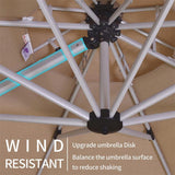 PURPLE LEAF Double Top 11 ft Round Outdoor Patio Umbrella with High Quality Sunbrella Fabric
