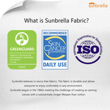 PURPLE LEAF Double Top 11 ft Round Outdoor Patio Umbrella with High Quality Sunbrella Fabric