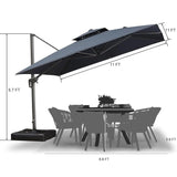 PURPLE LEAF Eco-friendly Fade Resistant Patio Umbrella High Quality Cantilever Umbrella