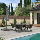 PURPLE LEAF Durable Patio Outdoor Umbrella Aluminum Round Cantilever Sun Yard Umbrellas For Pool, Deck