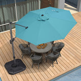 PURPLE LEAF Durable Patio Outdoor Umbrella Aluminum Round Cantilever Sun Yard Umbrellas For Pool, Deck
