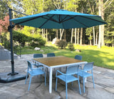 PURPLE LEAF Durable Patio Outdoor Umbrella Aluminum Round Cantilever Sun Yard Umbrellas For Pool, Deck