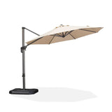 PURPLE LEAF Durable Patio Outdoor Umbrella Aluminum Round Cantilever Sun Yard Umbrellas For Pool, Deck