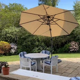 PURPLE LEAF Durable Patio Outdoor Umbrella Aluminum Round Cantilever Sun Yard Umbrellas For Pool, Deck