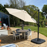 PURPLE LEAF Durable Patio Outdoor Umbrella Aluminum Round Cantilever Sun Yard Umbrellas For Pool, Deck