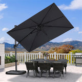 PURPLE LEAF Best Value Cantilever Patio Umbrella with Left-Right Tilt and 360° Swivel Outdoor Umbrellas
