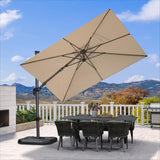 PURPLE LEAF Best Value Cantilever Patio Umbrella with Left-Right Tilt and 360° Swivel Outdoor Umbrellas