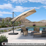 PURPLE LEAF Best Value Cantilever Patio Umbrella with Left-Right Tilt and 360° Swivel Outdoor Umbrellas