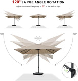 PURPLE LEAF Best Value Cantilever Patio Umbrella with Left-Right Tilt and 360° Swivel Outdoor Umbrellas