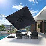 PURPLE LEAF Best Value Cantilever Patio Umbrella with Left-Right Tilt and 360° Swivel Outdoor Umbrellas